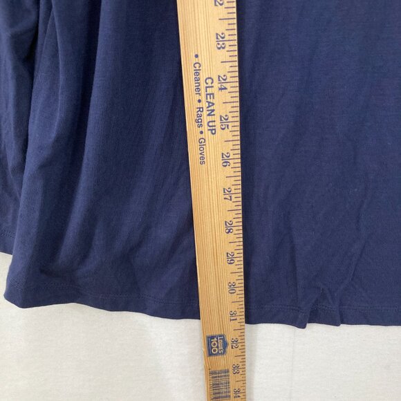 New Jules & Leopold size 3X Navy Golden Chain Stretch Relax Long Sleeve Blouse - Picture 5 of 8